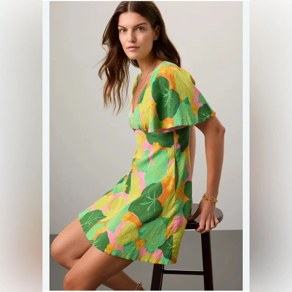 NWT Kate‎ Spade Cucumber Floral Swing Dress Sz 6 $328